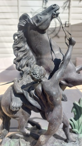 Vintage marly horse - and, groom