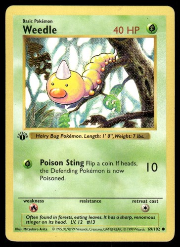 Pokemon cards weedle - pokemon,