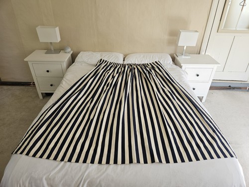 Navy ivory striped lined - ivory,