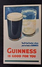 Original POST WWII GUINNESS IS GOOD FOR YOU Fold Out Order POSTCARD
