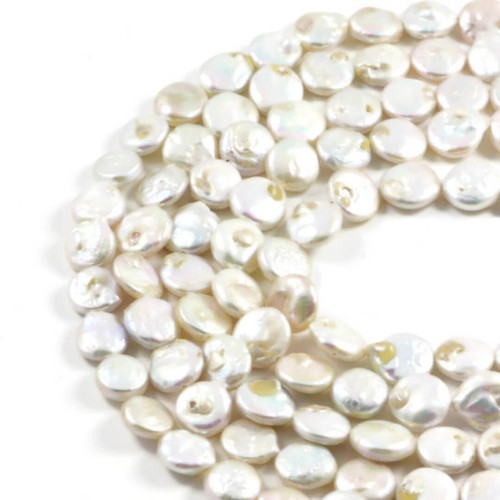 13mm white coin freshwater - white,