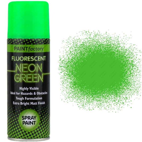 Neon green spray paint - 4x,