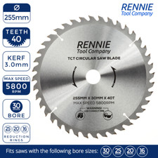 255mm x 30mm x 40T TCT