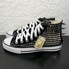 Converse All Star Shoes Womens Size 8 Spikes Pirate's Skull Black Sneakers Men 6
