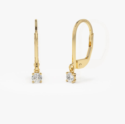 Diamond earrings gold - diamond,
