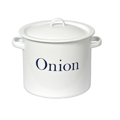 Storage pot white onion - pot:,