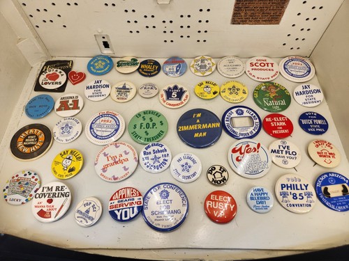 Vintage pinback button lot - pinback,