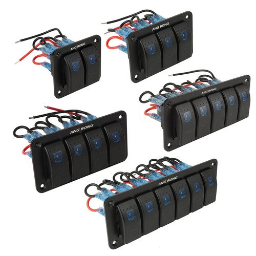 6 gang led rocker - 2/3/4/5/6,
