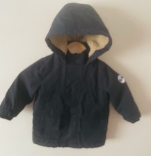 V by Very Kids hooded jacket Coat fleece lining faux fur hood lining. 9-12 Month