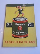 Vintage 1950s Shop Advertising Display Card - 'Brownie' Gravy Powder