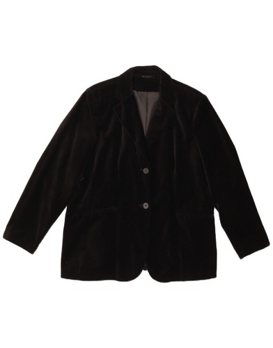 Womens button velvet blazer - womens, 2