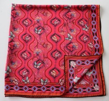 Silk Scarf Magenta Butterfly &