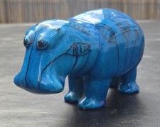 VINTAGE Metropolitan Museum of Art 8" William the Blue Hippo Egyptian Pottery