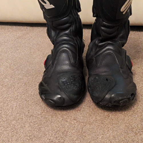 Sidi leather motorcycle boots - motorcycle,