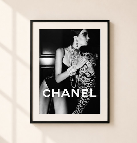Chanel leopard print black - leopard,