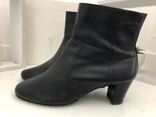 FOOTGLOVE LADIES BLACK LEATHER ZIP UP WIDE FIT ANKLE BOOTS SHOE UK SIZE 5.5 EU38
