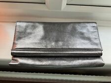 Episode metallic silver clutch