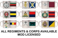 BRITISH ARMY CURRENT REGIMENTS & CORPS 11oz & 15oz MILITARY MUG & COASTER (MI3) 