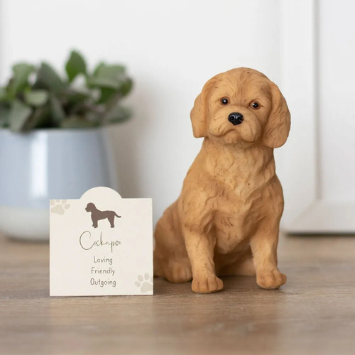 Cockapoo dog ornament - -, resin