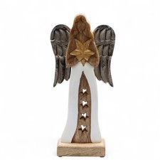 Large Mango Wood Star Angel