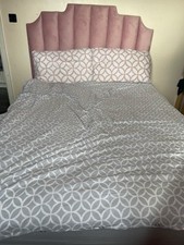 Double Ottoman   Pink Bed With Matching Storage Box  without matress 