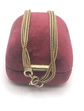 Antique 18ct Gold Foxtail 8” Bracelet Two Strand Chain c1900 French R355