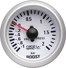 Sumex 52mm Diameter 12V Car Turbo Boost Pressure Gauge Race Dial - Satin Silver