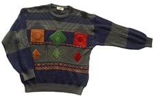 Mens Vintage Jumper 90s Blue