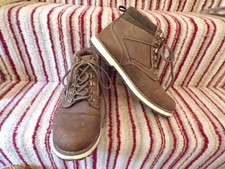 George Womens BROWN Lace Up/Side Zip Boots Size 6 WORN LIGHTLY