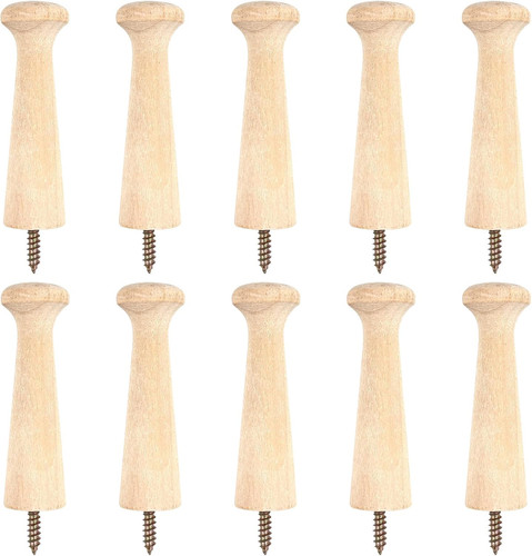 10pcs wooden shaker peg hooks - 10pcs,