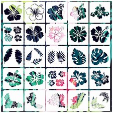Hibiscus Leaf Stencils Flower