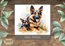 DOG 059 Birthday Card German