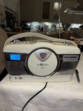 Scotts Of Stow  1970' Retro Style CD Radio MP3 USB Stereo Player, Cream Colour