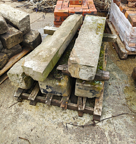 Reclaimed stone steps - reclaimed, /kerb