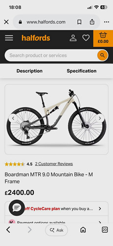 Boardman mtr mountain bike - boardman, 9.0