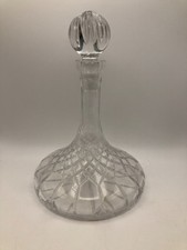 Crystal ships decanter, wide