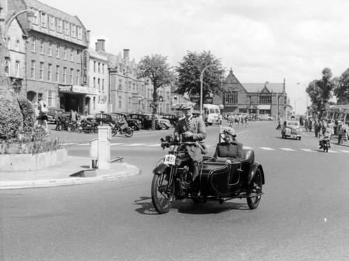 Bradbury motorbike and sidecar - and,