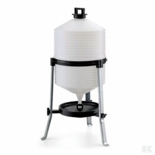 POULTRY TRAP DRINKER 30L Gravity Plastic Chicken Hens Hen 30 Birds Tripod Stand