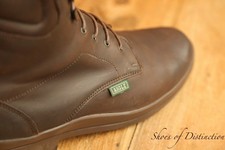 Aigle Brown Leather Derby Boots Shoes Men's UK 8.5 US 9.5 EU 42.5