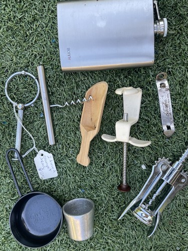Vintage barware lot flask - vintage,