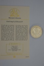 Gold Angel of Edward IV Gold Plated Silver Coin COA 20g