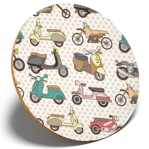Scooter moped vintage art - 1,