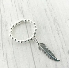 Silver ball beaded - beaded, stretch