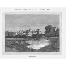AUDLEY END Essex - Antique Print 1890