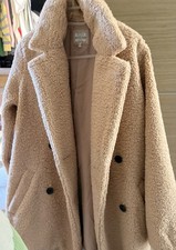 Fat Face Camel Teddy Coat Size