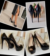 NEW Black Patent 6 Inch