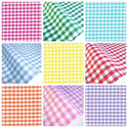 Gingham polycotton fabric - fabric, 1/4"