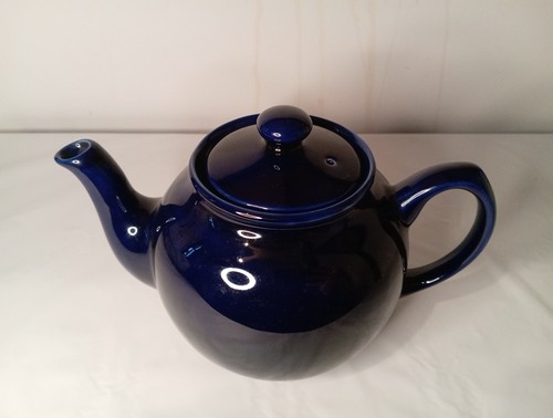 Cups dark blue teapot - 6,