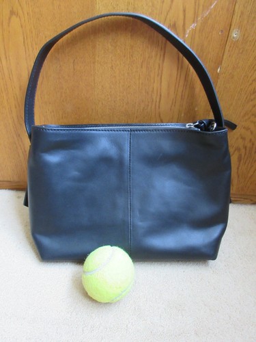 Black leather medium sized - m&s,