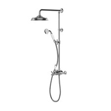 GoodHome Etel Chrome effect Thermostatic Mixer Multi head shower with 2 heads 